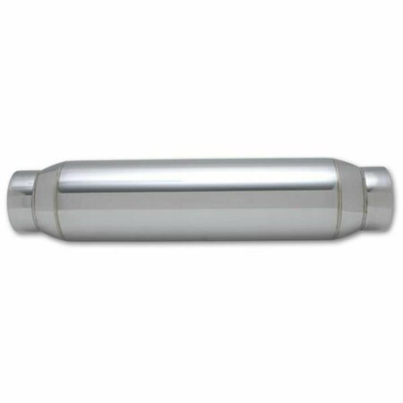 VIBRANT 17970 5 In. Stainless Steel Exhaust Resonator - Silver V32-17970